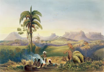 Roraima, een opmerkelijke reeks zandsteenbergen in Guiana, uit 